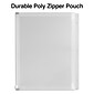 Staples Poly Zipper Pouch, 3-Hole Punched, Clear (26190)