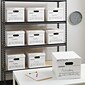Staples File Box, Lift Off Lid, Letter/Legal, White/Black, 20/Case (TR59212)