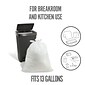 Perk™ 13 Gallon Kitchen Trash Bag, 28" x 24", Low Density, 0.9 mil, White, 80 Bags/Box (PK56749)