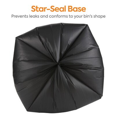 Coastwide Professional™ 40-45 Gallon Trash Bag, 40" x 48", High Density, 22 mic, Black, 6 Rolls (CW17713)