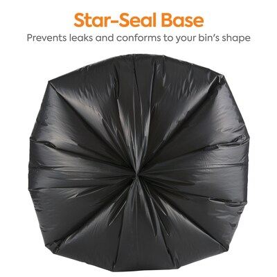Coastwide Professional™ 55-60 Gallon Industrial Trash Bag, 38" x 58", Low Density, 0.95 mil, Black, 100 Bags/Box (CW18188)