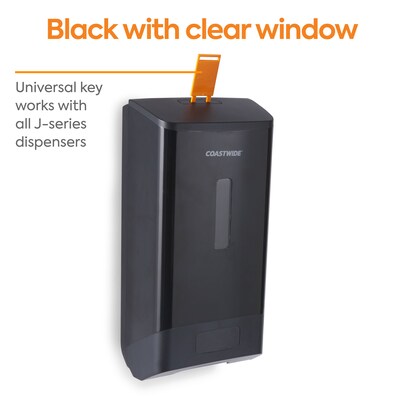 Coastwide Professional™ J-Series Automatic Wall Mounted Hand Soap Dispenser, Black (CWJAS-B-CC)