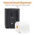 Coastwide Professional J-Series Manual Hardwound Paper Towel Dispenser, Black (CWJMHT-B-CC)