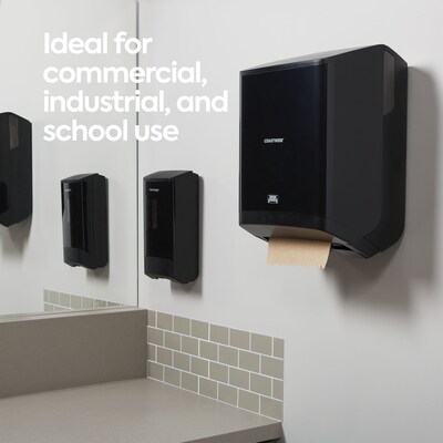 Coastwide Professional J-Series Manual Hardwound Paper Towel Dispenser, Black (CWJMHT-B-CC)