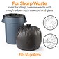 Coastwide Professional™ AccuFit 55 Gallon Industrial Trash Bag, 40" x 53", Low Density, 1.3 mil, Black, 5 Rolls (CW22753)