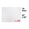 Staples Poster Boards, 10-Pack, White, 22 x 28 (MMK04500S)
