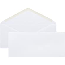 Quill Brand Gummed #10 Business Envelope, 4-1/8 x 9-1/2, White Wove, 500/Box (WW10ES)
