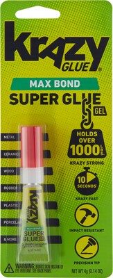 Krazy Glue Permanent Glue, 0.14 oz., Kraft (KG48448MR)