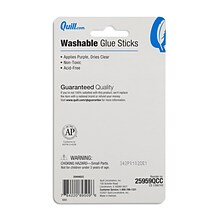 Quill Brand Washable Glue Sticks, 0.28 oz., Purple, 4/Pack (25959-QCC)