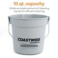 Coastwide Professional™ Plastic Bucket, 10 Quart, Gray (CW58017)