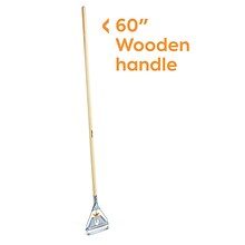Coastwide Professional™60 Side Gate Wood Wet Mop Handle, Galvanized Metal Head (CW58007)