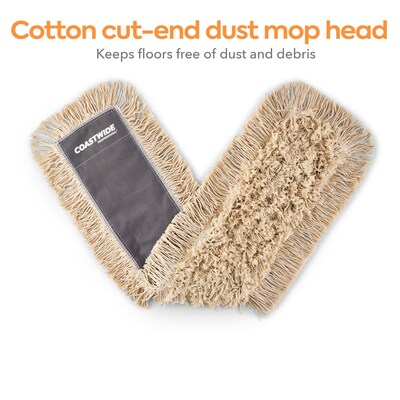 Coastwide Professional™ Cut-End Dust Mop Head, Cotton, 36" x 5", White (CW56754)