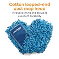 Coastwide Professional™ Looped-End Dust Mop Head, Cotton, 24 x 5, Blue (CW56759)