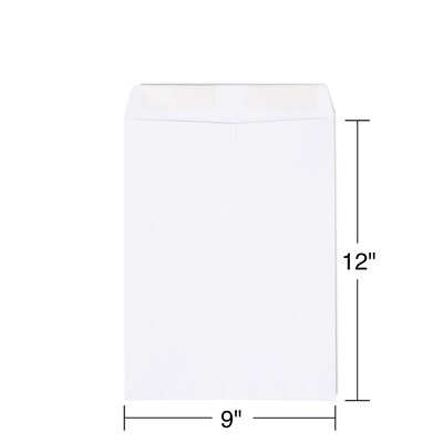 Staples® Wove Catalog Envelopes; 9" x 12", White, 250/Box (486949/17039)