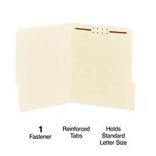 Staples® Reinforced Classification Folder, 2 Expansion, Letter Size, Manila, 50/Box (ST18695/TR1869