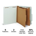 Staples® 60% Recycled Pressboard Classification Folders, 2-Dividers, 2.5 Expansion, Letter Size, Li