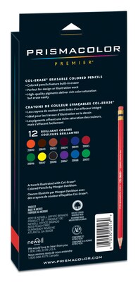 Prismacolor Premier Col-Erase Colored Pencils, Assorted Colors, 12/Box (20516)