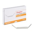 Staples® Prong Fastener Bases, 2 W Capacity, Silver, 100/Pack (44410)