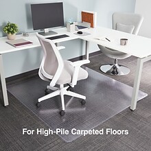Quill Brand® Standard 60 x 60 Rectangular Chair Mat for Carpet, Resin (28590)