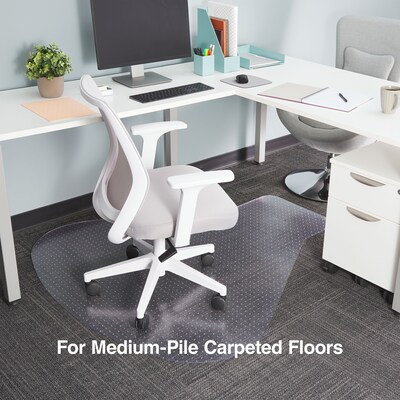 Quill Brand® Standard 54 x 60 Workstation Chair Mat for Carpet, Resin (28594)