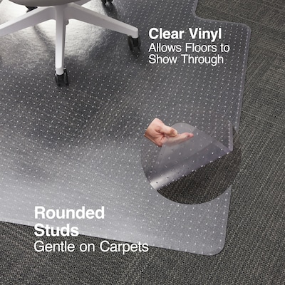 Quill Brand® 46" x 60" Rectangular w/Lip Chair Mat for Carpet, Resin (27015-US/CC)