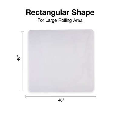 Quill Brand® 46" x 48'' Rectangle Chair Mat for Hard Floors or Medium Pile Carpet, Vinyl (28816)