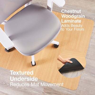 Quill Brand® Hard Floor Chair Mat, 36x48", Rectangular, Chestnut (119371)