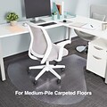 Quill Brand® PlushMat Chair Mat, 66 x 60, Clear (20237-CC)