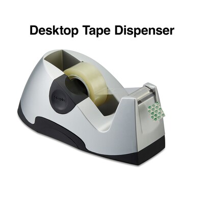 Staples® Executive Desktop Tape Dispenser, Silver (13566-US)