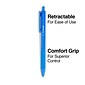 TRU RED™ Ballpoint Gripped Retractable Pen, Medium Point, 1.0mm, Blue, Dozen (TR59162)
