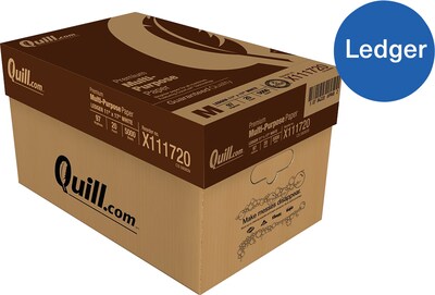 Quill Brand® 11" x 17" Premium Multipurpose Paper, 20 lbs., 97 Brightness, 500 Sheets/Ream 5 Reams/Carton (X111720CT)