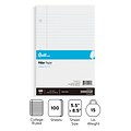 Quill Brand® Mini Binder Filler Paper, College Ruled, 5.5 x 8.5, White, 100 Sheets/Pack (TR12301)
