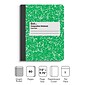 Quill Brand® Composition Notebook, 7.5" x 9.75", Graph Ruled, 80 Sheets, Green/White (TR55068)