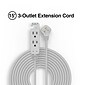 Quill Brand® 15' Extension Cord, 3-Outlet, Gray (ST22130-CC)