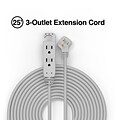 Quill Brand® 25 Extension Cord, 3-Outlet, Gray (ST22129-CC)