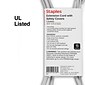 Quill Brand® 15' Extension Cord, 3-Outlet, Gray (ST22130-CC)