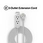Quill Brand® 8' Extension Cord, 3-Outlet, Gray (ST22131-CC)