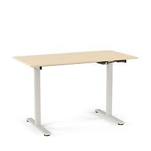 Union & Scale™ Essentials 48W Electric Rectangular Adjustable Standing Desk, Natural (UN60415-CC)