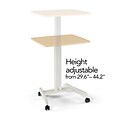 Union & Scale™ Essentials 24W Electric Rectangular Adjustable Standing Mobile Desk, Natural (UN6041