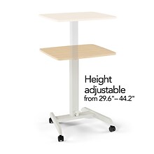 Union & Scale™ Essentials 24W Manual Rectangular Adjustable Standing Mobile Desk, Natural (UN60413-