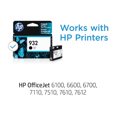 HP 932 Black Standard Yield Ink Cartridge (CN057AN#140)