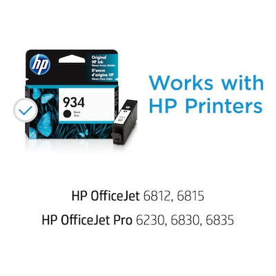 HP 934 Black Standard Yield Ink Cartridge   (C2P19AN#140)