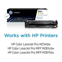 HP 202X Yellow High Yield Toner Cartridge (CF502X), print up to 2500 pages