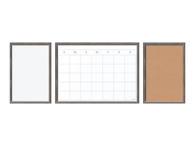 U Brands Combo Dry-Erase and Bulletin Boards with Calendar, MDF Frame, Less than 2 x 2 (4835U00-01