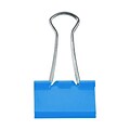 JAM Paper Colored Binder Clips, Medium,  5/8 Capacity, Blue, 15/Pack (339BCBU)