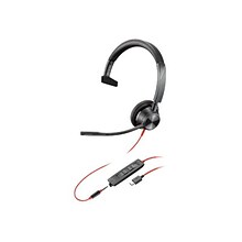 Poly Blackwire 3315 Mono Headset, Over-the-Head, Black (214015-01)