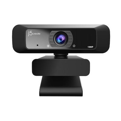 J5create Create 2 USB 360° Rotation & 1080P HD Webcam, 2 Megapixels, Black (JVCU100)