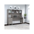 Bush Furniture Somerset 72W Office Desk with Drawers and Hutch, Platinum Gray (SET018PG)