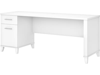 Bush Furniture Somerset 72W Office Desk with Drawers, White (WC81972)