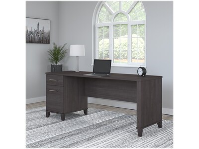 Bush Furniture Somerset 72"W Office Desk with Drawers, Storm Gray (WC81572)